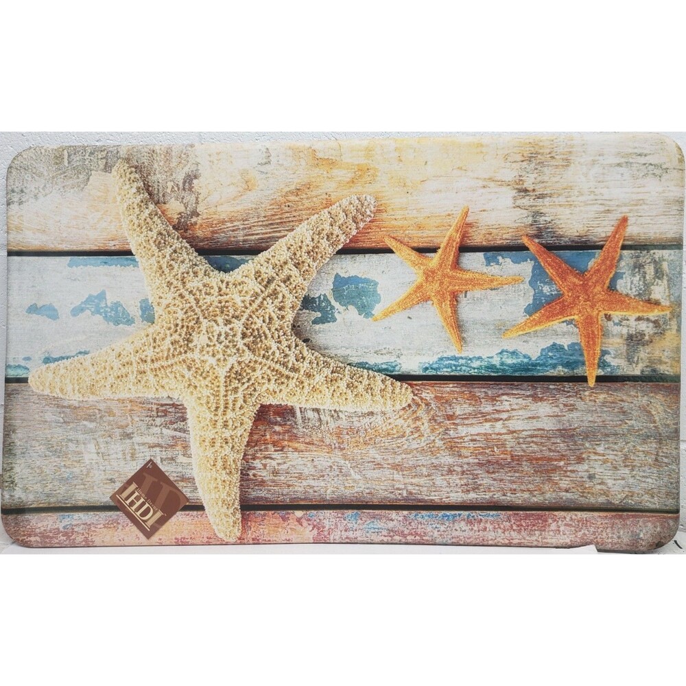 ANTI-FATIGUE NON SLIP KITCHEN FLOOR MAT (18" x 30") PVC, SEALIFE, STARFISH, SGM